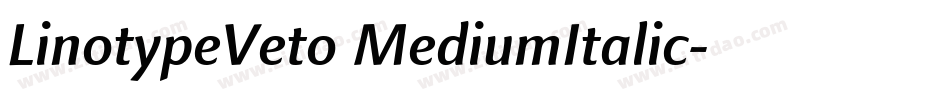 LinotypeVeto MediumItalic字体转换